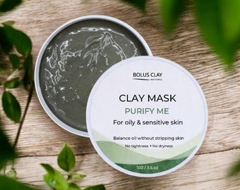 Clay Mask | Acne Face Mask | Oily Skin Face Mask | Pore Cleansing Mask | Bentonite Clay Mask | Purify Me