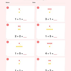 2歳から7歳向けの算数ワークシート