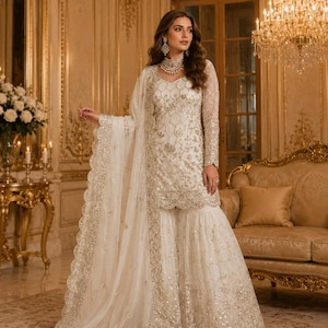 Pakistani Designer Georgette fully embroidered Sequence Work Readymade Salwar Kameez Stitched Wedding Wear Suits