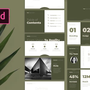 Minimalist InDesign Presentation Template | 12 Premium Slides, Clean Portfolio, Professional Brand Pitch Deck