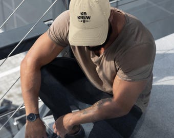 K9 Krew Embroidered Dog Lover Cap, Military Inspired Dog Dad Hat