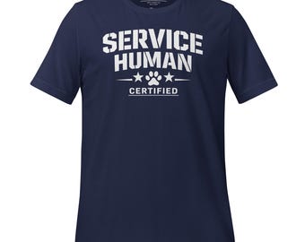 Service Human Certified Dog Owner Shirt, Military Inspired Pet Parent Tee