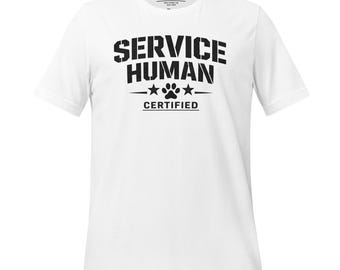 Service Human Certified Dog Owner Shirt, Military Inspired Pet Parent Tee
