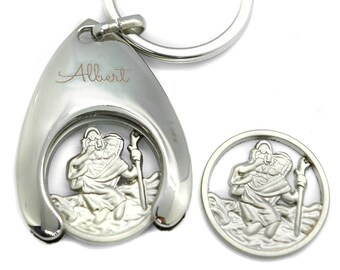 Schutzpatron Christophorus Anhänger Silber 925 Sankt Christophe Amulett b504