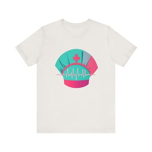 bold nurse cap heartbeat line design