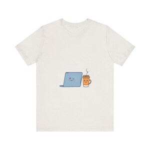 funny laptop and coffee cup art for software engineers