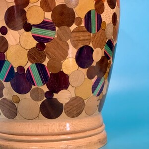 Segmented Polka Dot Wood Vase imagen 8