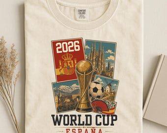 2026 World Soccer Cup, Spain Football T-Shirt, Football Tournament Tee, Comfort Colors®