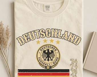 Deutschland  Germany World Soccer Cup T-shirt, German Flag Tshirt, Vintage German World Soccer Cup, Comfort Colors®