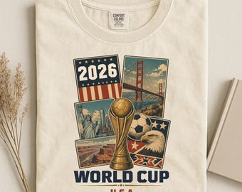 2026 World Soccer Cup T-Shirt, USA Football Tee, Comfort Colors®