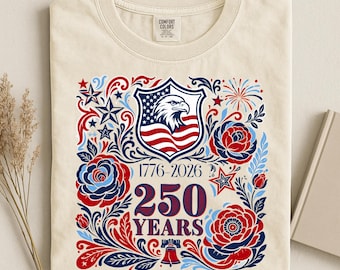 250 Years Patriotic Eagle T-Shirt | 4th of July American Flag Tshirt, Comfort Colors®
