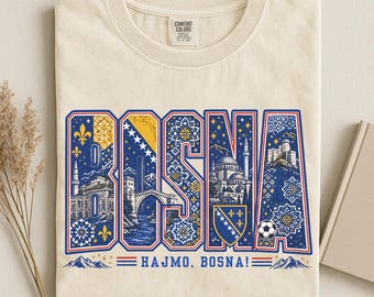 Bosnia World Soccer Cup T-shirt, Bosna Sarajevo Football Team T shirt, Comfort Colors®