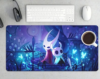 Hollow Knight Hornet Bench Magic Forest Gaming Mouse Pad  Desk Mat