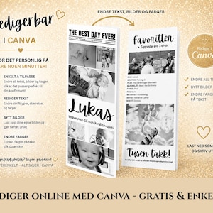 Humanetisk Konfirmasjonshefte Mal / Redigerbar Canva Bordhefte (Digital Nedlasting) Borgelig Konfirmasjon - Detalles personales imagen 8