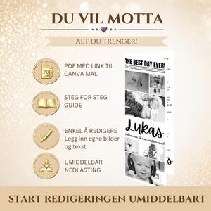 Humanetisk Konfirmasjonshefte Mal / Redigerbar Canva Bordhefte (Digital Nedlasting) Borgelig Konfirmasjon - Detalles personales imagen 2