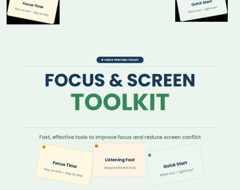 Kids Focus Toolkit | Screen Time Behavior Routine (Printable)