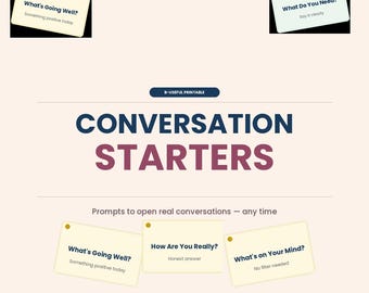 Couples Conversation Starters | Relationship | Printable cards
