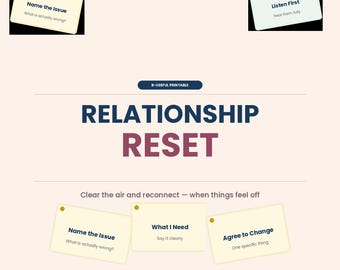 Relationship Reset | Couples & Relationship | Printable cards