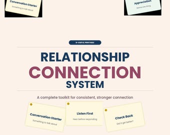 Relationship Connection System | Couples & Relationship | Printable cards