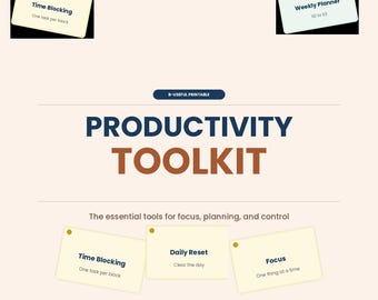 Productivity | Life Organisation & Planner Toolkit | FAMILY | Printable cards