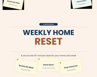 Weekly Home Reset Printable | Family Organization System (Digital Download)
