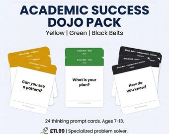 Thinking Skills for children | The Thinking Dojo | Academic Success PACK | Printable Cards | Ages 7-13