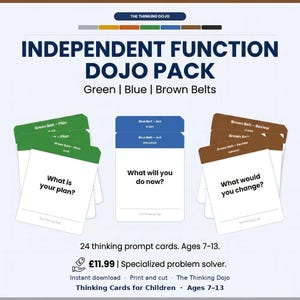 Thinking Skills for children | The Thinking Dojo | Independent Function PACK | Printable Cards | Ages 7-13