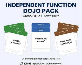 Thinking Skills for children | The Thinking Dojo | Independent Function PACK | Printable Cards | Ages 7-13