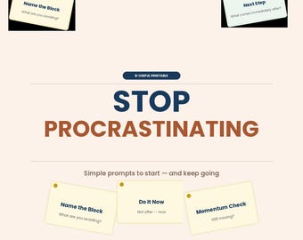 Get Going Be Productive | Task Planner | LIFE | Printable cards