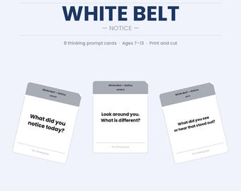 Thinking Skills for children | The Thinking Dojo | Notice | Printable Cards | Ages 7-13