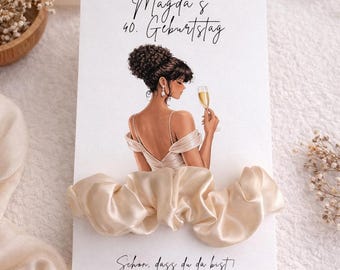 Chouchous personnalisés offerts en cadeau d'invité sur une carte – un souvenir élégant pour les occasions spéciales