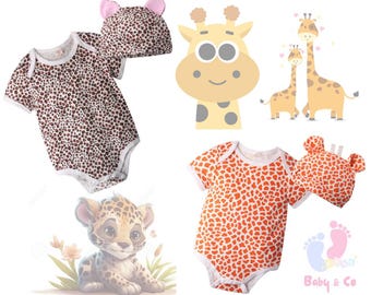 Body para bebé niña, conjunto de bebé con estampado de leopardo.