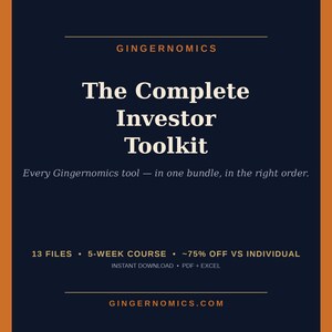 Complete Investor Toolkit | 5-Week Course, 12 Analysis Tools (PDF + Excel)