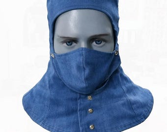 Casco de soldadura de tela con máscara - Resistente al calor y protegido contra las llamas
