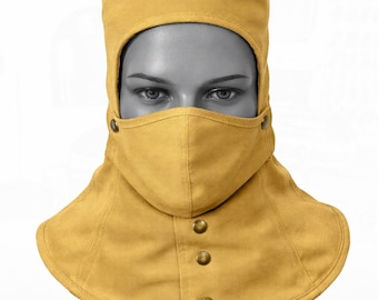 Casco de soldadura ignífugo, gorro de soldador, capucha protectora de algodón ignífugo para trabajos de soldadura y esmerilado.