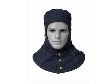 Casco de soldadura ignífugo, gorro de soldador, capucha protectora de algodón ignífugo para trabajos de soldadura y esmerilado.