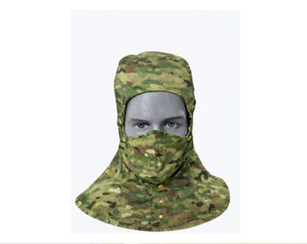 Casco de soldadura ignífugo, gorro de soldador, capucha protectora de algodón ignífugo para trabajos de soldadura y esmerilado.