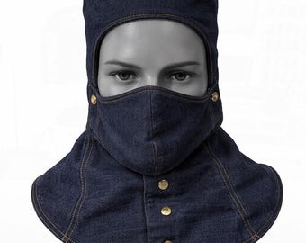 Casco de soldadura ignífugo, gorro de soldador, capucha protectora de algodón ignífugo para trabajos de soldadura y esmerilado.