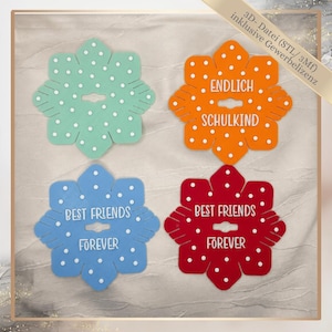 3MF File 2-in-1 Kumihimo Braiding Disc STAR | Round & Flat Friendship Bracelets | with Instructions | Knotting Disc | including Commercial License