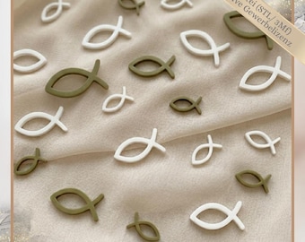 Archivo 3D de peces decorativos (Ichthys) – Decoración de mesa cristiana para imprimir | Archivo STL | para Bautismo, Comunión y Confirmación.