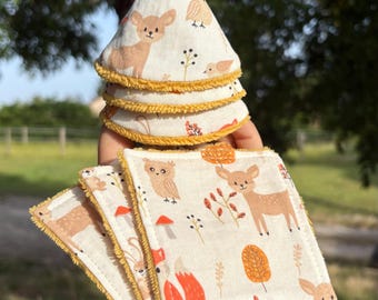 Set di 3 dischetti di cotone lavabili + 3 coni assorbenti - Tipi’pi | Teepee per neonato | Impermeabile