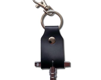 Leather Drum Key Holder with Swivel Clip – Keep Your Drum Key Within Reach