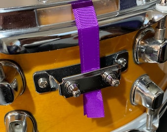 Purple Snare Drum Straps – 2 Pair (4 Straps) Grosgrain Replacement with Bold Vibrant Look