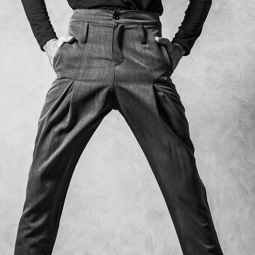 High Waist Men's Trousers - Etsy