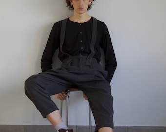 melting pot trousers with adjustable suspenders