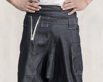 Clusterstone-Flex Denim Drop Crotch Trousers