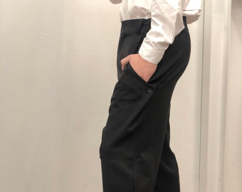 osaka crop trousers with side pocket