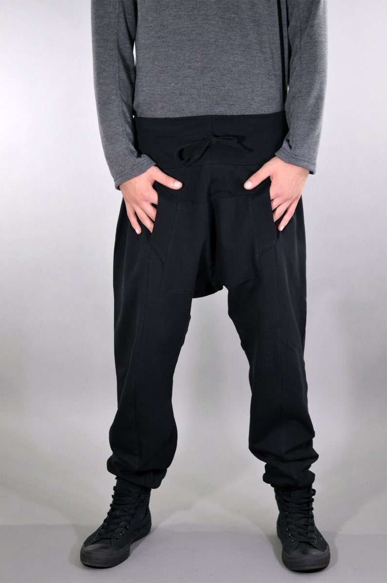 Clusterstone-band Drop Crotch Joggers - Etsy