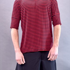 cloudcity stripped tshirt with midi sleives image 2