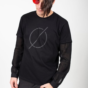 Melting pot t/shirt with shirt sleeves